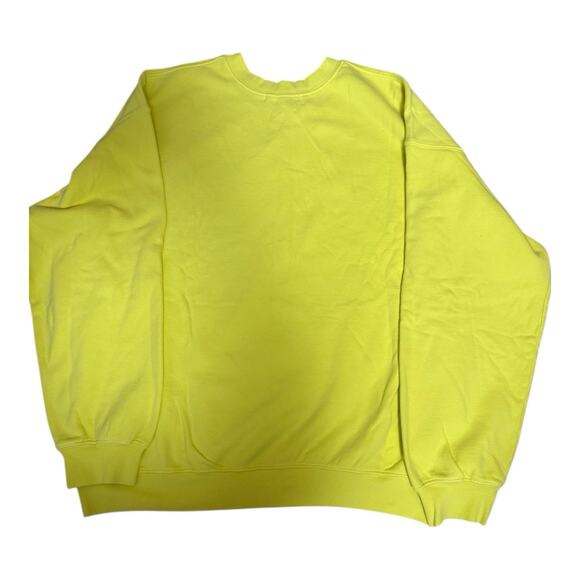 DAYDREAMER x Free People Rolling Stones Oversized Sweatshirt Yellow Size Large - Picture 2 of 5